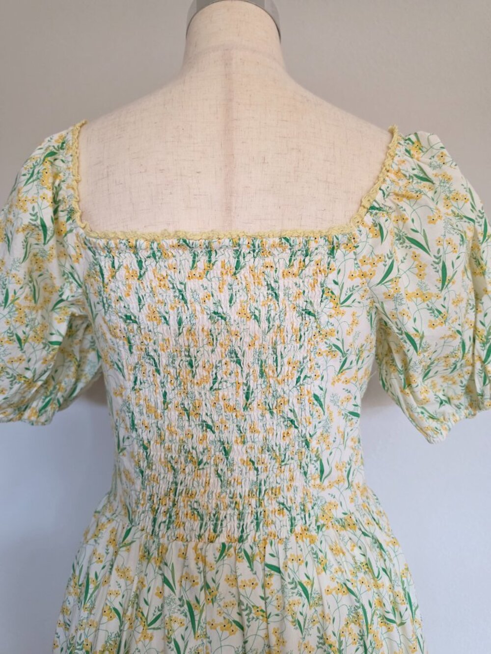 Daffodil Floral Cotton Square Neck Maxi Dress - Picture 6 of 15